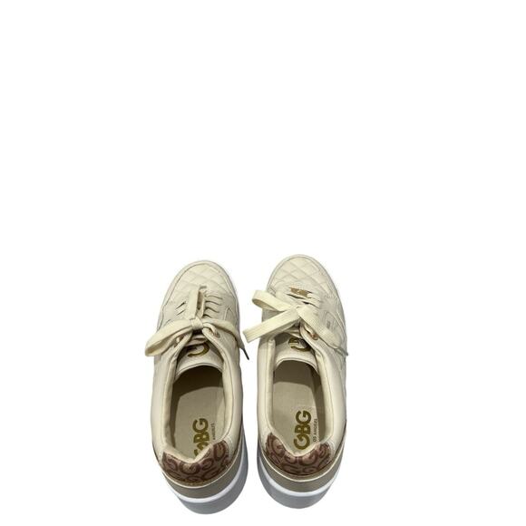 GBG Los Angeles Women’s Quilted Sneakers Beige Size 10 New - Picture 3 of 6